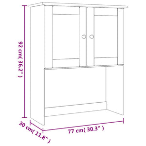 Weißer Sideboard-Aufsatz ALTA Kiefer Massivholz
