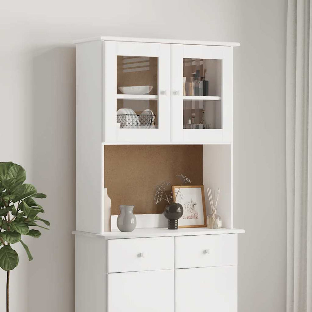 vidaXL Sideboard Top Unit ALTA White 77x30x92 cm Solid Pine Wood