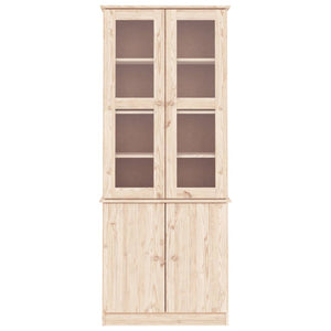 Vitrinenschrank ALTA Kiefer Massivholz 77x186,5 cm