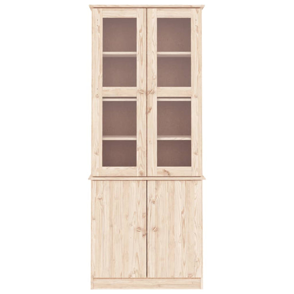 Vitrinenschrank ALTA Kiefer Massivholz 77x186,5 cm