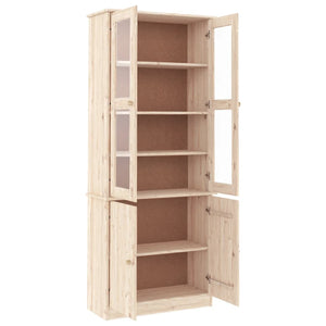 Vitrinenschrank ALTA Kiefer Massivholz 77x186,5 cm
