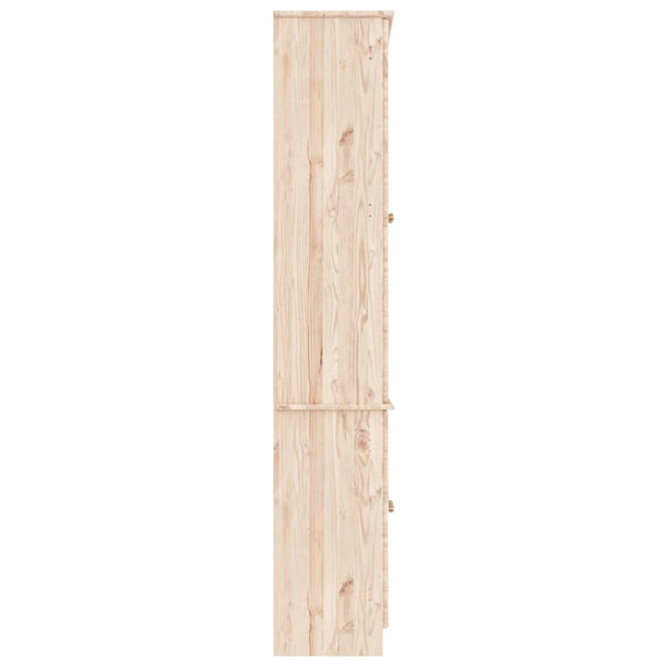 Vitrinenschrank ALTA Kiefer Massivholz 77x186,5 cm