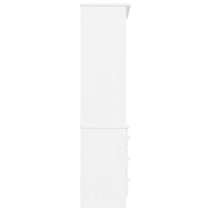 Bücherregal Weiß Kiefer mit Schubladen 60x142 cm