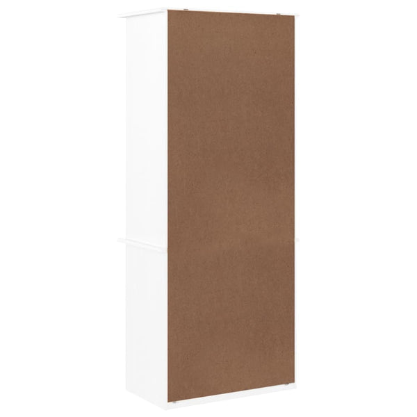Bücherregal Weiß Kiefer mit Schubladen 60x142 cm