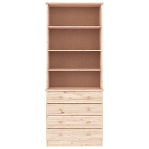 Bücherregal Kiefer Massivholz mit Schubladen