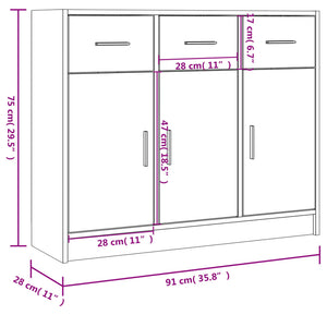Sideboard Räuchereiche 91 cm