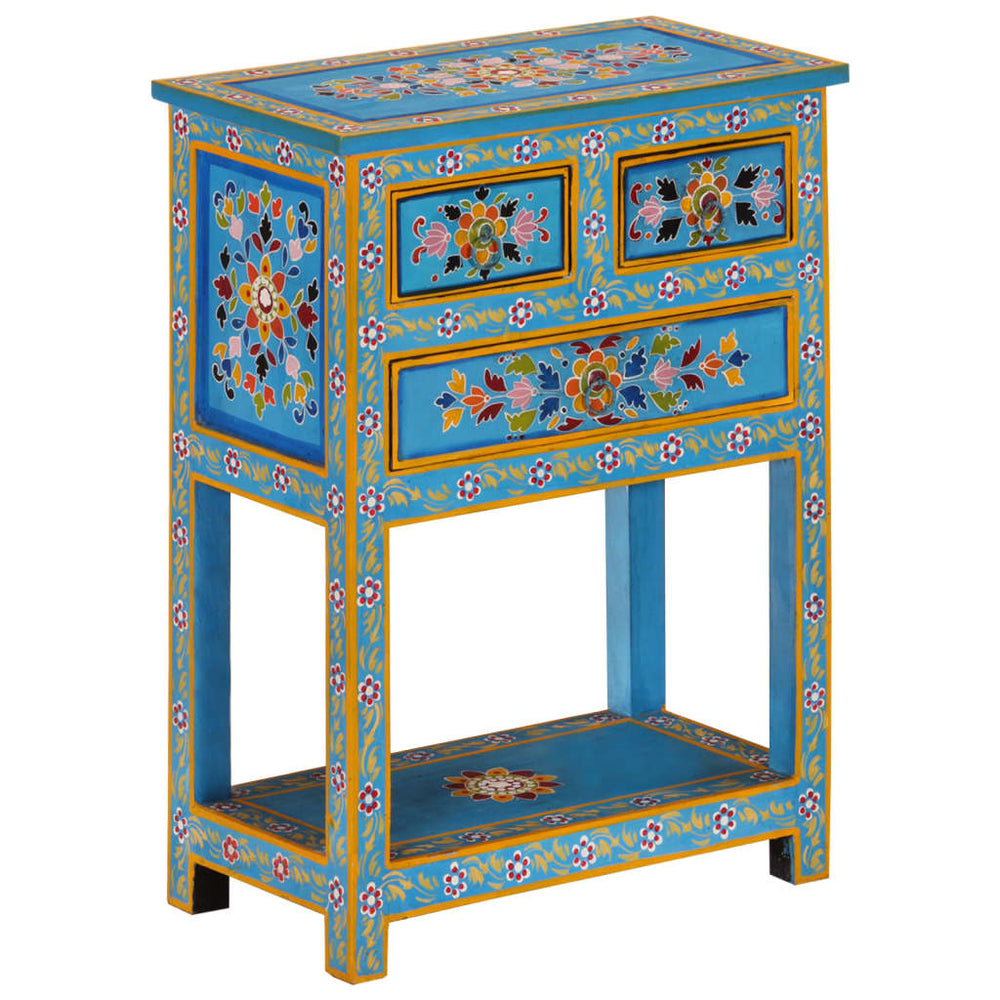 vidaXL Sideboard Turquoise 55x30x76 cm Solid Mango Wood