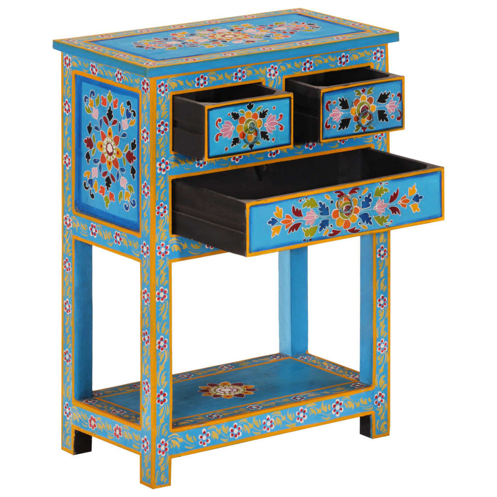 vidaXL Sideboard Turquoise 55x30x76 cm Solid Mango Wood