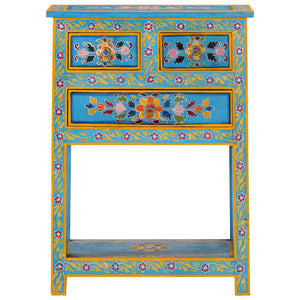 Türkis Sideboard 55x76 cm Mango Massivholz