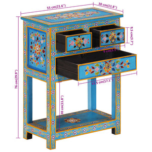 Türkis Sideboard 55x76 cm Mango Massivholz