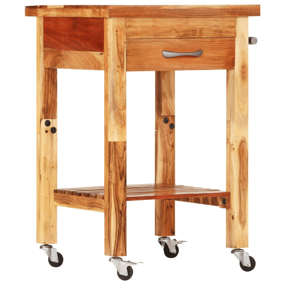 vidaXL Kitchen Trolley 55x55x89 cm Solid Acacia Wood
