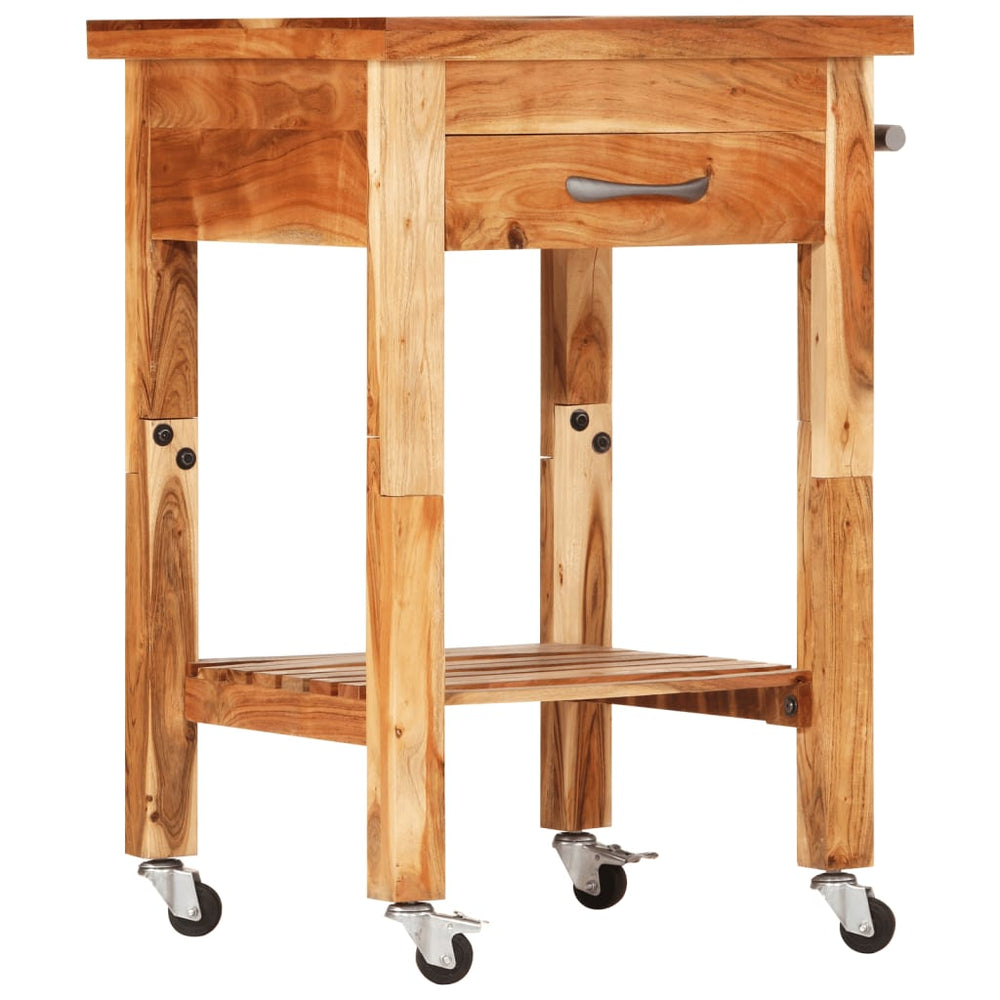 vidaXL Kitchen Trolley 55x55x89 cm Solid Acacia Wood