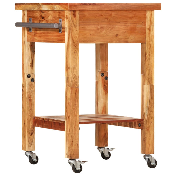 Küchenwagen aus Akazie Massivholz 55x55x89 cm