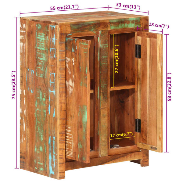 vidaXL Sideboard 55x33x75 cm Solid Reclaimed Wood
