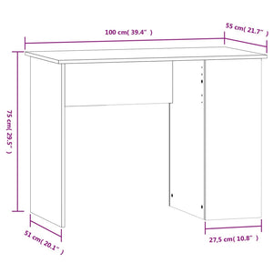 Schreibtisch Räuchereiche 100 cm