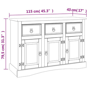 Sideboard Corona Kiefer Massivholz 115 cm