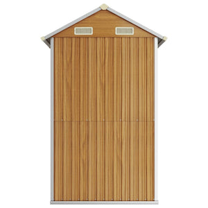 Gerätehaus Hellbraun Verzinkt 192x152,5x237cm