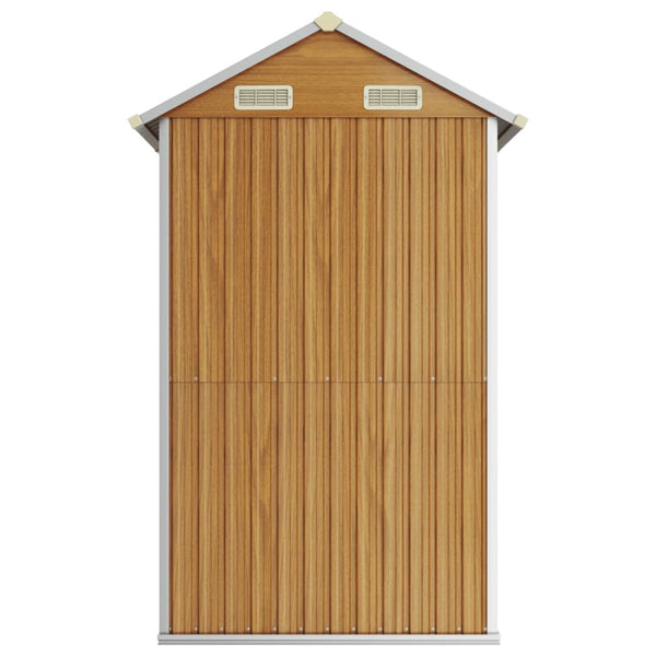 Gerätehaus Hellbraun Verzinkt 192x152,5x237cm
