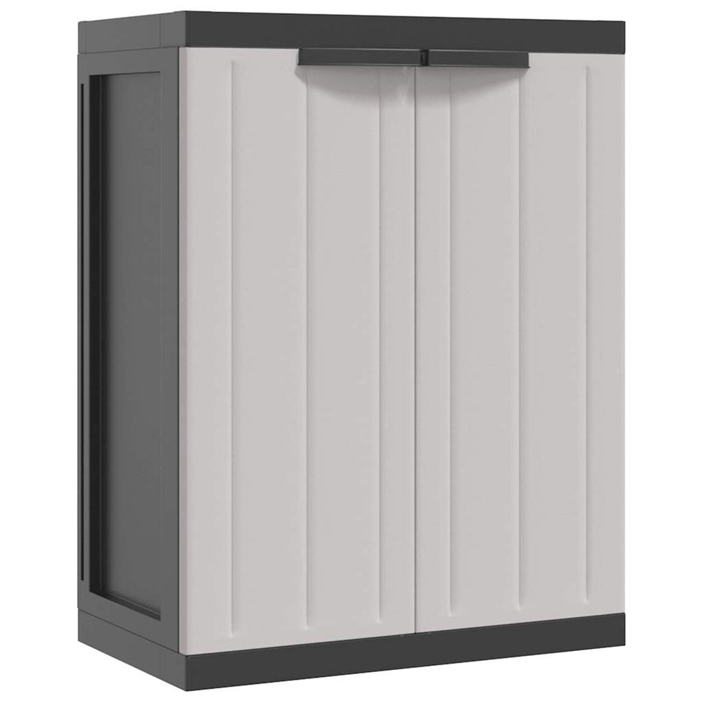 Gartenschrank Grau Schwarz 65x37x85cm