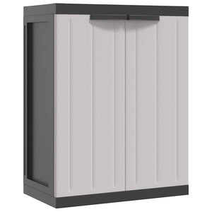 Gartenschrank Grau Schwarz 65x37x85cm