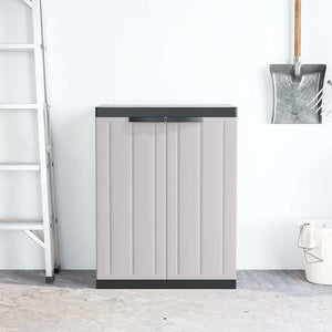 Gartenschrank Grau Schwarz 65x37x85cm