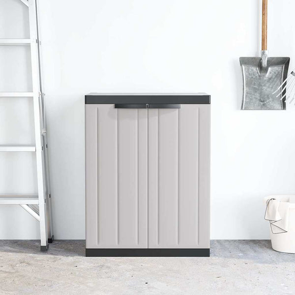 Gartenschrank Grau Schwarz 65x37x85cm