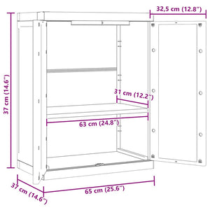 Gartenschrank Grau Schwarz 65x37x85cm