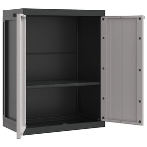 Gartenschrank Grau Schwarz 65x37x85cm
