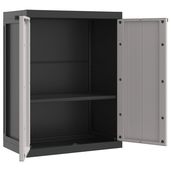 Gartenschrank Grau Schwarz 65x37x85cm