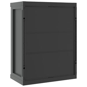 Gartenschrank Grau Schwarz 65x37x85cm