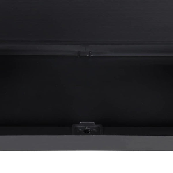 Gartenschrank Grau Schwarz 65x37x85cm