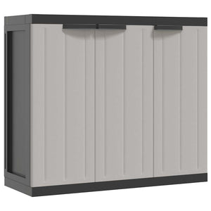 Gartenschrank Grau Schwarz 97x37x85cm