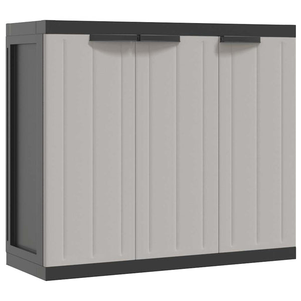 Gartenschrank Grau Schwarz 97x37x85cm