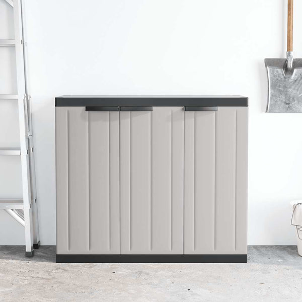 Gartenschrank Grau Schwarz 97x37x85cm