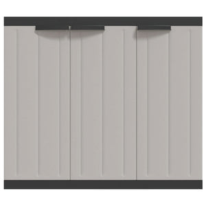 Gartenschrank Grau Schwarz 97x37x85cm