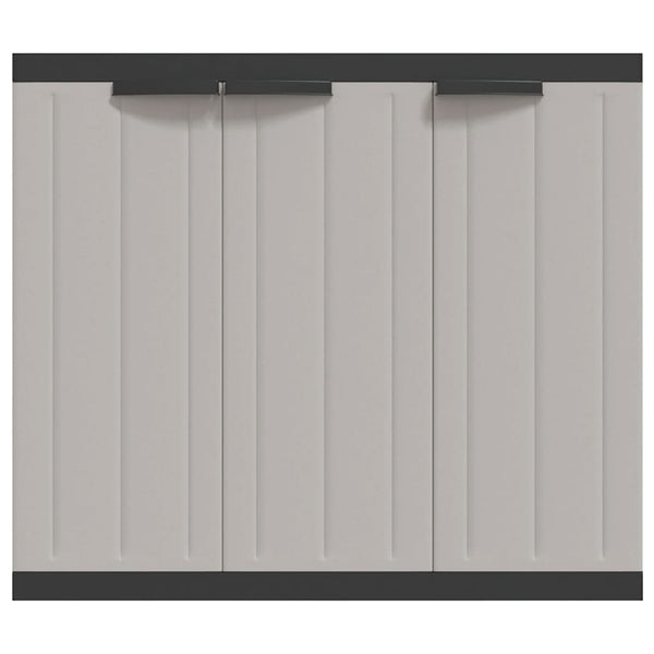 Gartenschrank Grau Schwarz 97x37x85cm