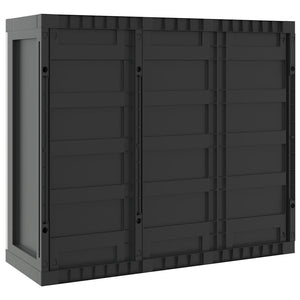 Gartenschrank Grau Schwarz 97x37x85cm
