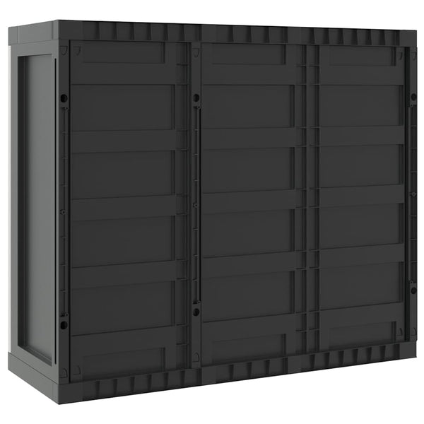 Gartenschrank Grau Schwarz 97x37x85cm