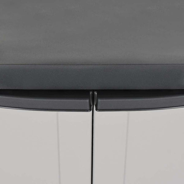 Gartenschrank Grau Schwarz 97x37x85cm