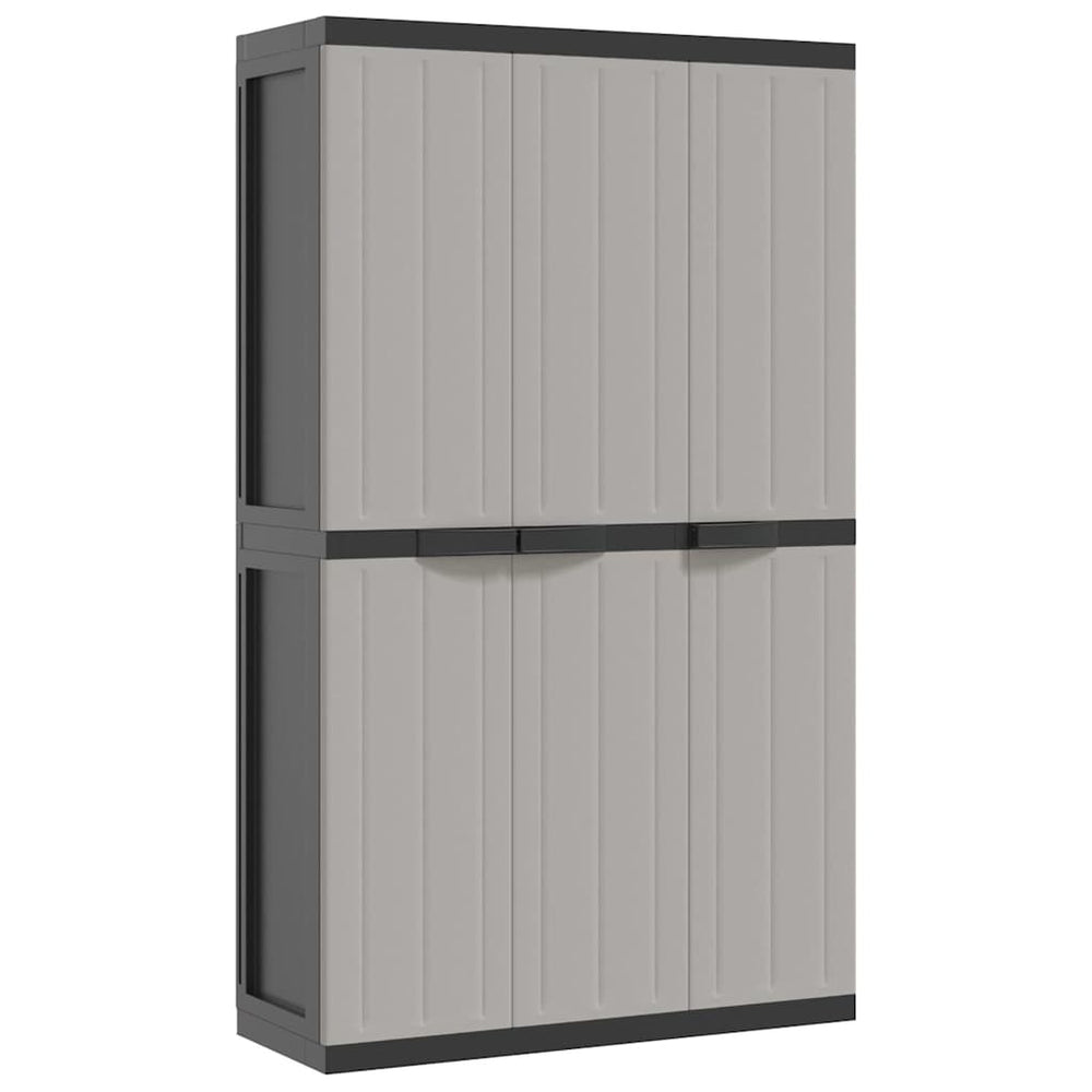 Gartenschrank Grau/Schwarz 97x37x165cm