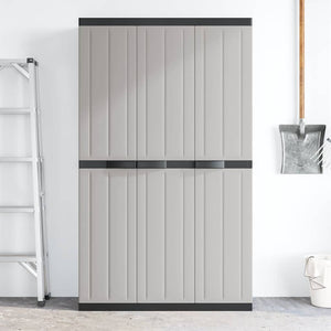 Gartenschrank Grau/Schwarz 97x37x165cm