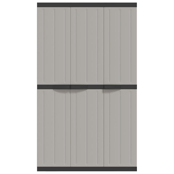 Gartenschrank Grau/Schwarz 97x37x165cm