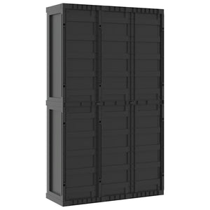 Gartenschrank Grau/Schwarz 97x37x165cm