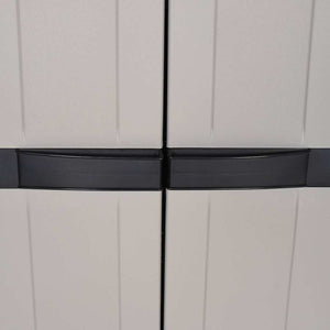 Gartenschrank Grau/Schwarz 97x37x165cm