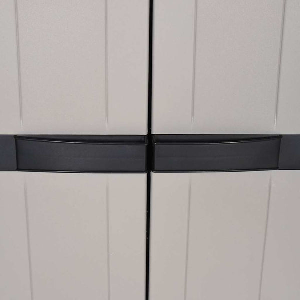 Gartenschrank Grau/Schwarz 97x37x165cm