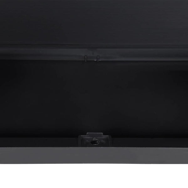 Gartenschrank Grau/Schwarz 97x37x165cm