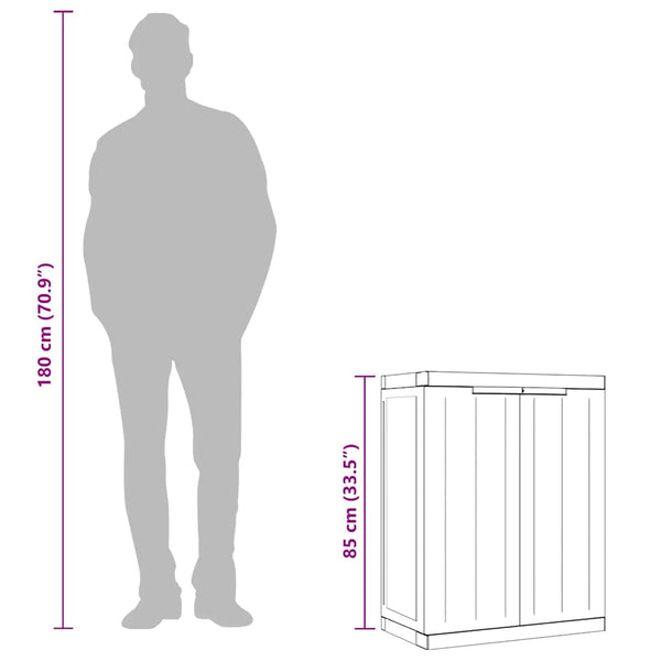 Gartenschrank Schwarz 65x37x85cm