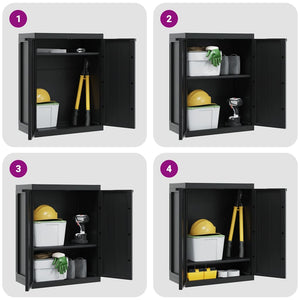 Gartenschrank Schwarz 65x37x85cm