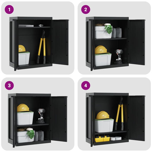 Gartenschrank Schwarz 65x37x85cm