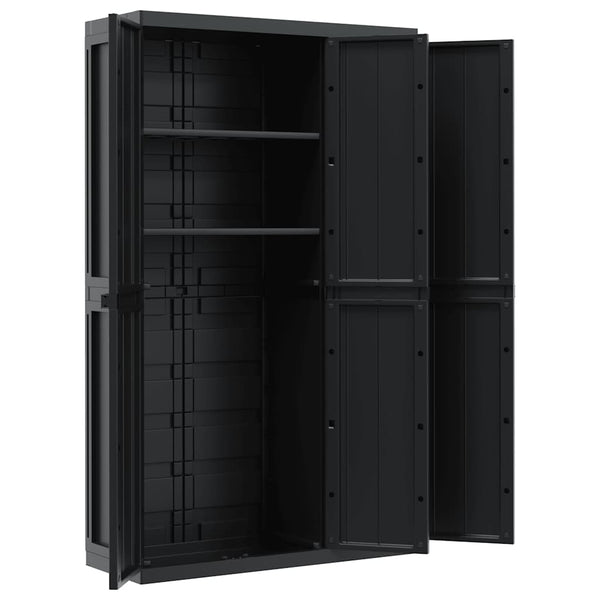 Gartenschrank Schwarz 97x37x165 cm